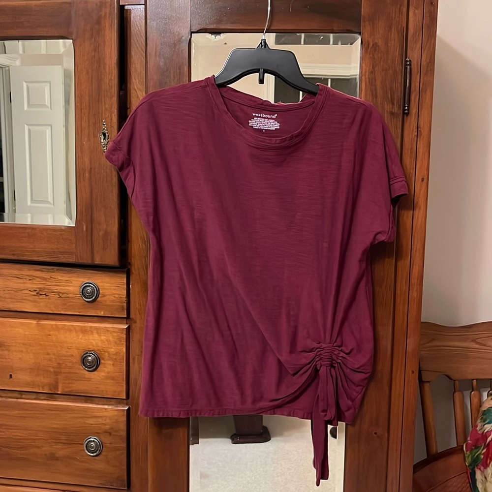 Burgundy Short Sleeve